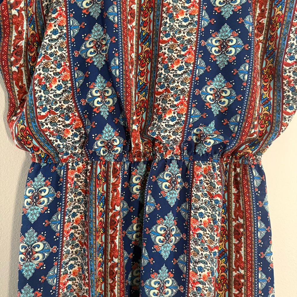 Love Delirious Vibrant Blue and Red Dress - Picture 7 of 9